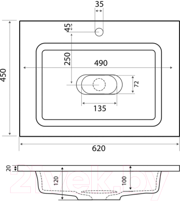 Умывальник Grossman Модуль 65 / 165301