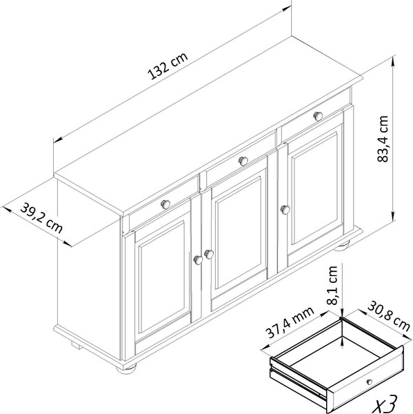 Тумба Dipriz Lena Д.10077.7