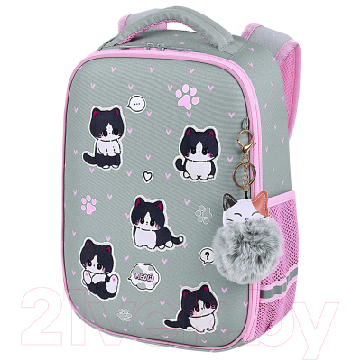 Школьный рюкзак Brauberg Light. Cat Patches / 272030