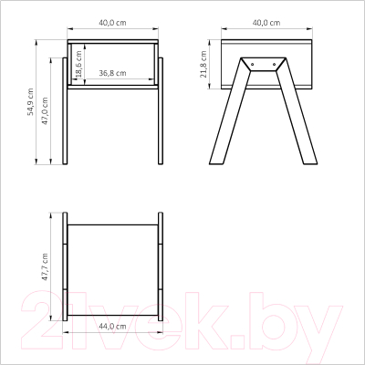 Прикроватная тумба Dipriz Мунк Д.1330.1