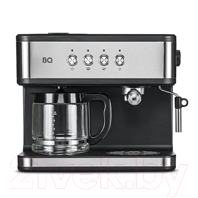 Кофеварка эспрессо BQ CM1005 2в1 (сталь/черный)