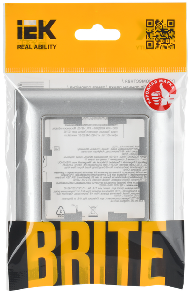 Рамка для выключателей и розеток IEK Brite BR-M12-12-K47