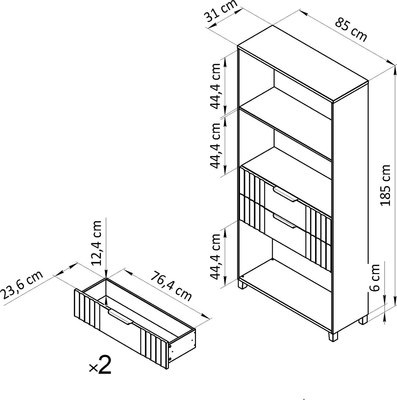 Стеллаж Dipriz Розенбург Д.35026.1
