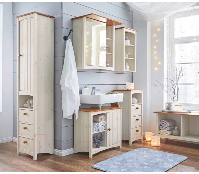 Шкаф с зеркалом для ванной Dipriz Paula Д.73045.1