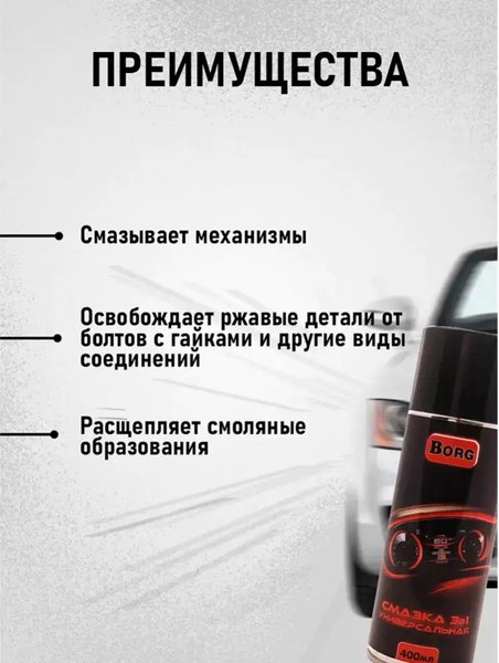 Смазка техническая Borg Универсальная Pro Auto 3в1