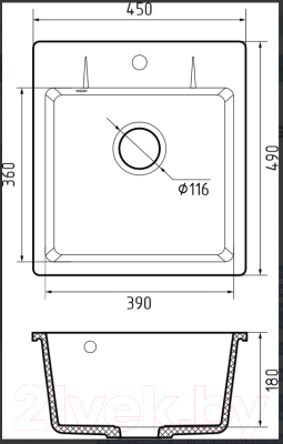 Мойка кухонная GranFest Quarz GF-UR-245