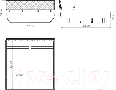 Каркас кровати Dipriz Bellissima Д.83047.2
