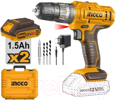 Аккумуляторная дрель-шуруповерт INGCO Ударная бесщеточная CIDLI1228 - фото