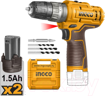 Аккумуляторная дрель-шуруповерт INGCO CIDLI12202 - фото