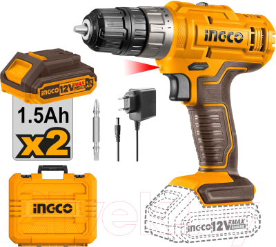 Аккумуляторная дрель-шуруповерт INGCO CDLI1228 - фото