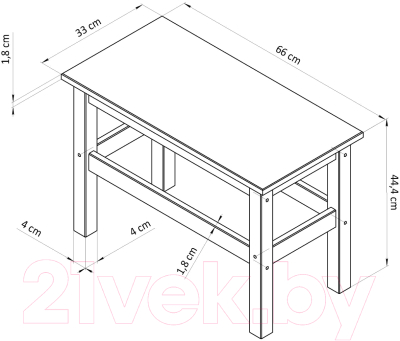 Скамья садовая Dipriz Ральф Д.9121.7