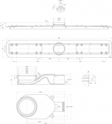 Трап для душа BelBagno BB-LD-LUCE-80-BIANCO