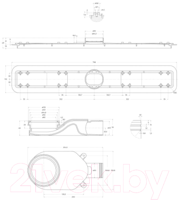 Трап для душа BelBagno BB-LD-LUCE-80-CR