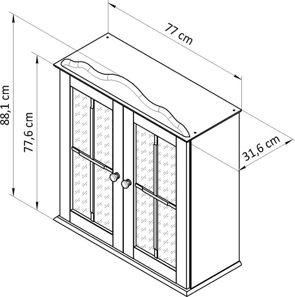 Шкаф навесной для кухни Dipriz Бритта Д.73160.7