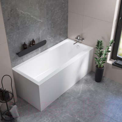 Ванна акриловая Lauter Versailles 170x75 / 21070075 (с ножками и лицевым экраном)