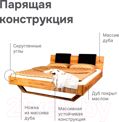 Двуспальная кровать Dipriz Дольче Вита 200x200 / Д.83127.1