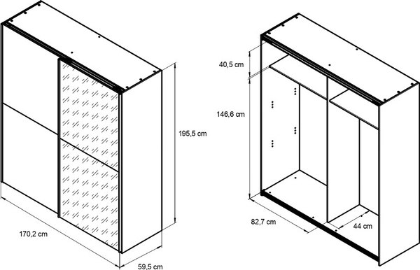Шкаф-купе Dipriz Muro Д.70010.1