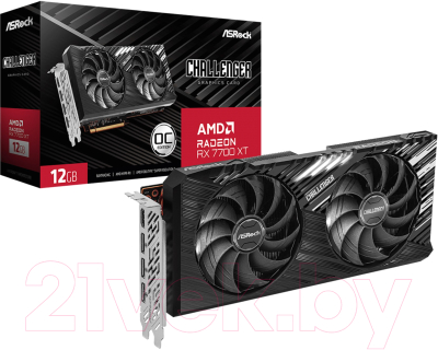 Видеокарта AsRock Radeon RX 7700 XT Challenger 12GB (RX7700XT CL 12GO)