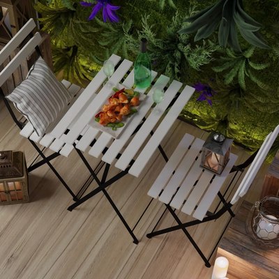 Комплект садовой мебели Dipriz Д.7563 (белый)