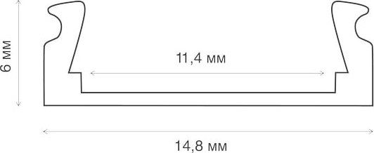 Профиль для светодиодной ленты Rexant 146-400-1