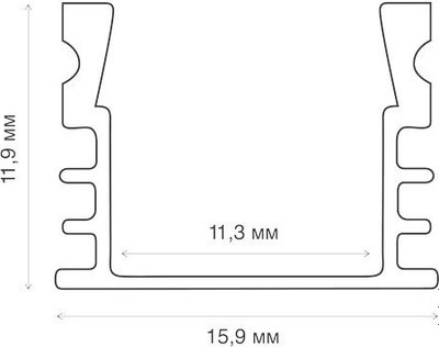 Профиль для светодиодной ленты Rexant 146-401-1
