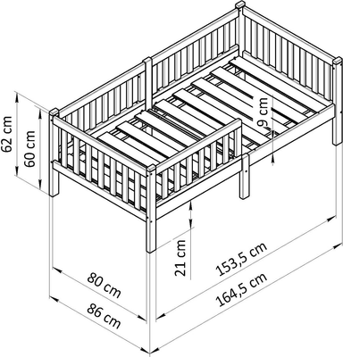 Кровать-тахта детская Dipriz Фиона Д.7551.2