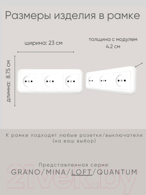 Рамка для выключателей и розеток Ovivo Loft 404-010001-227