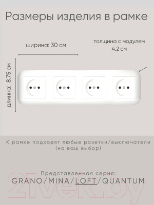 Рамка для выключателей и розеток Ovivo Loft 404-010001-228