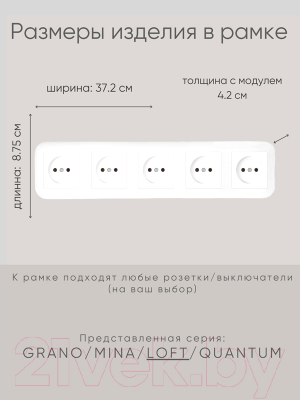 Рамка для выключателей и розеток Ovivo Loft 404-010001-250