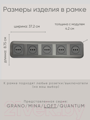 Рамка для выключателей и розеток Ovivo Loft 404-110011-250