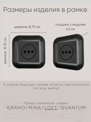 Рамка для выключателей и розеток Ovivo Loft 404-170017-096