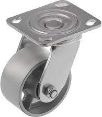 Колесо для тележки складской TOR Поворотное SCS 42 100 мм чугунное (N) / 1046141 - фото