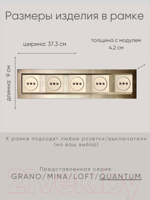 Рамка для выключателей и розеток Ovivo Quantum 405-330000-250