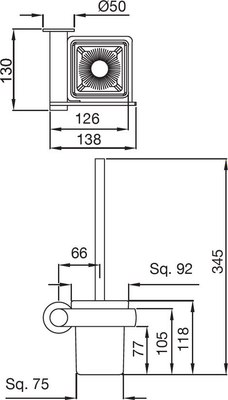 Ершик для унитаза Artize Onyx ONY-CHR-59743