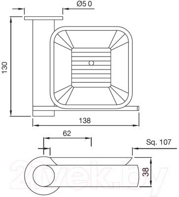 Мыльница Artize Onyx ONY-CHR-59731