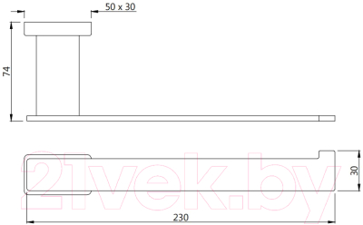 Держатель для полотенца Artize Onyx QUA-CHR-61723