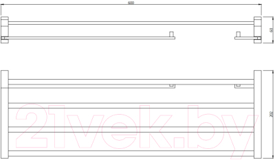 Полка для полотенца Artize Duos DUO-CHR-62781