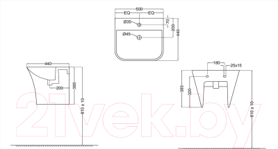 Умывальник Jaquar Aria ARS-WHT-39803