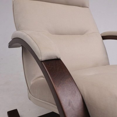 Кресло-качалка Импэкс Leset Морено (орех текстура/Velur V18)