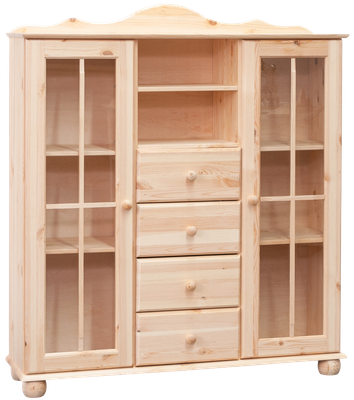 Шкаф с витриной Dipriz Бритта / Д.70056.7 - фото