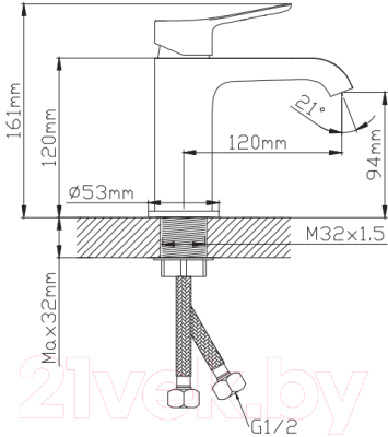 Смеситель Diadonna Д168-10QH