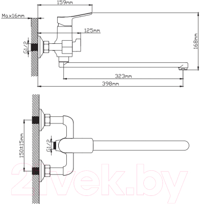 Смеситель Diadonna Д168-22QH