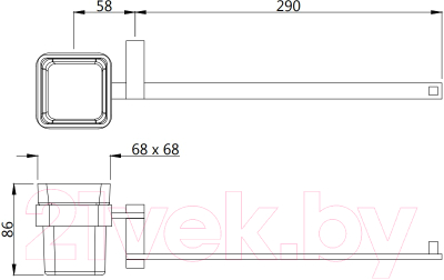 Стакан для зубной щетки и пасты Artize Duos DUO-CHR-62741