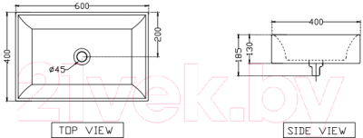 Умывальник Artize LXS-WHT-67903