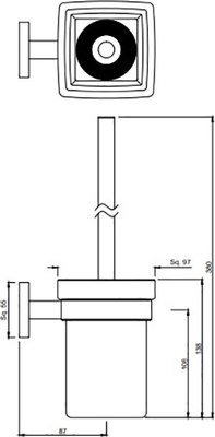 Ершик для унитаза Jaquar AKP-BLM-35743P