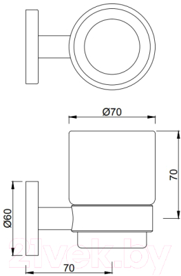 Стакан для зубной щетки и пасты Jaquar ACN-BLM-1141N