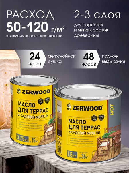 Масло для древесины Zerwood MDT