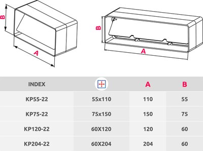 Соединитель воздуховода Awenta KP120-22
