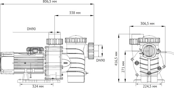 Насос для бассейна Unipump Jet Pool SPP 4000T / 14347