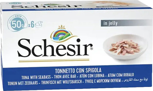 Влажный корм для кошек Schesir с тунцом и окунем - фото